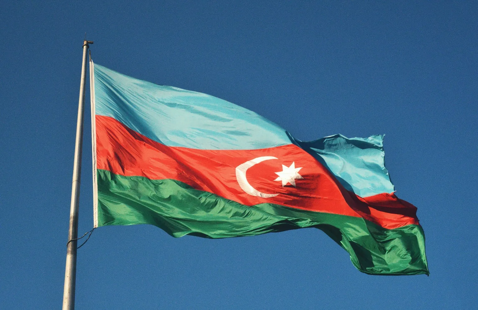 Azerbaijan flag scene