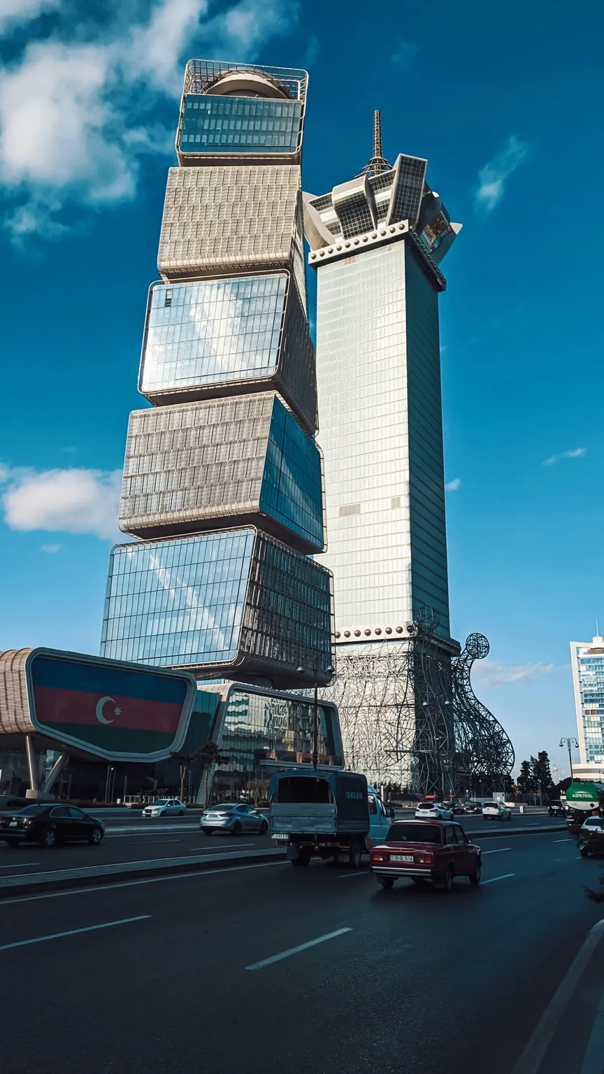 Azerbaijan flag scene